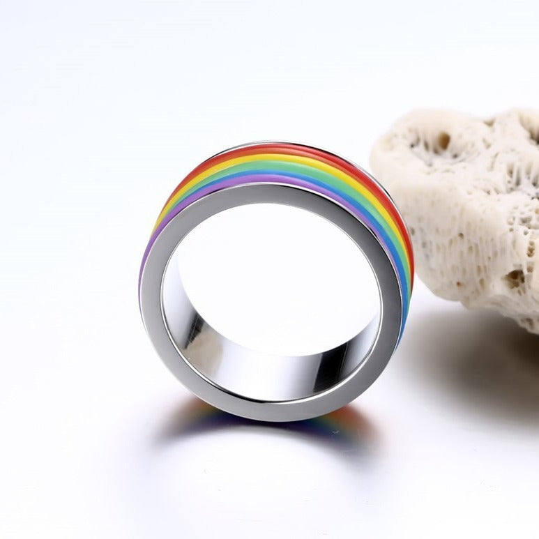 Kemstone Titanium Steel Color-Infused Ring - Modern Everyday Accessory for Bold Personal Style PR-001