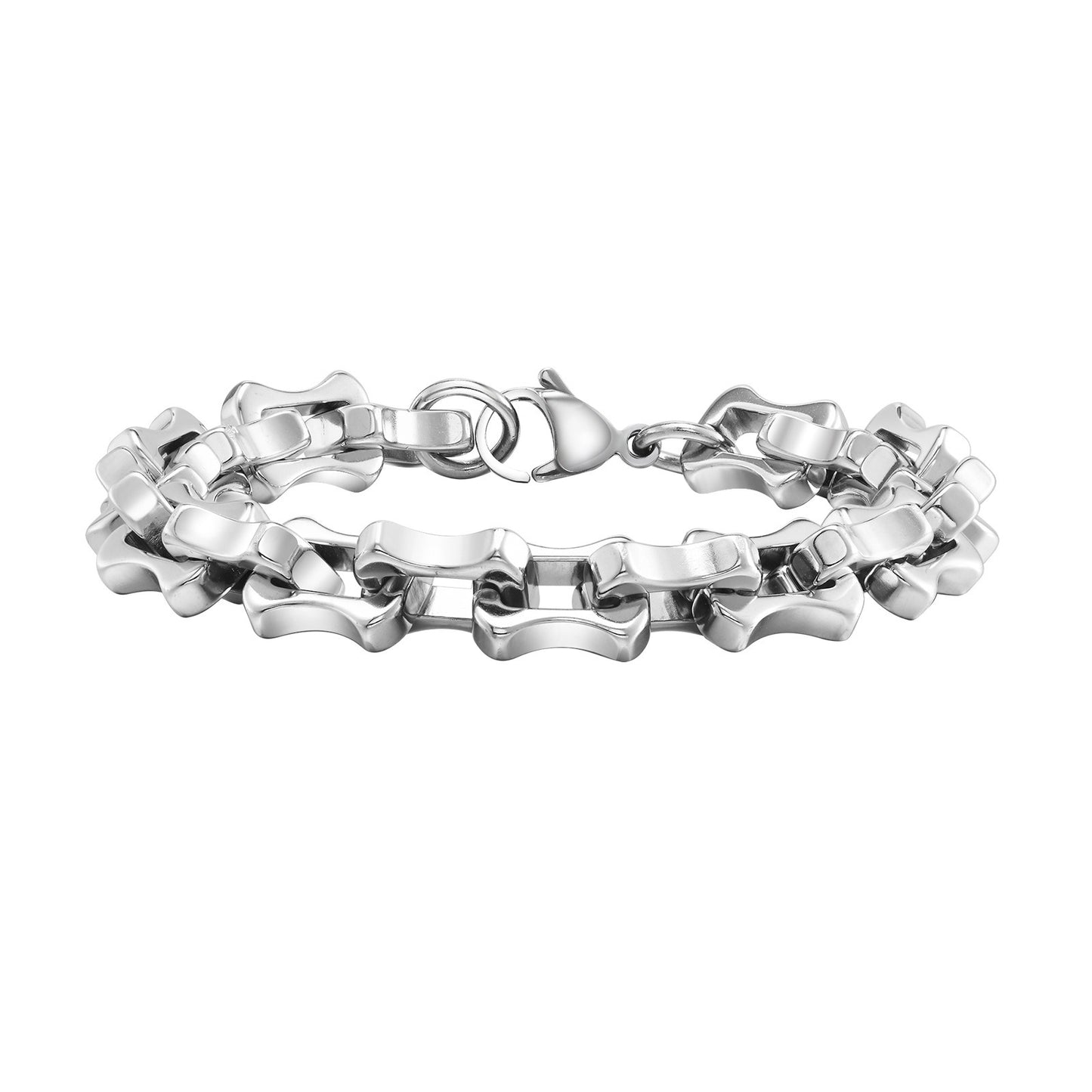 Heavy - Duty Stainless Steel Men's Bracelet – 9.8mm Retro - Gothic Street Vibe BR-1986