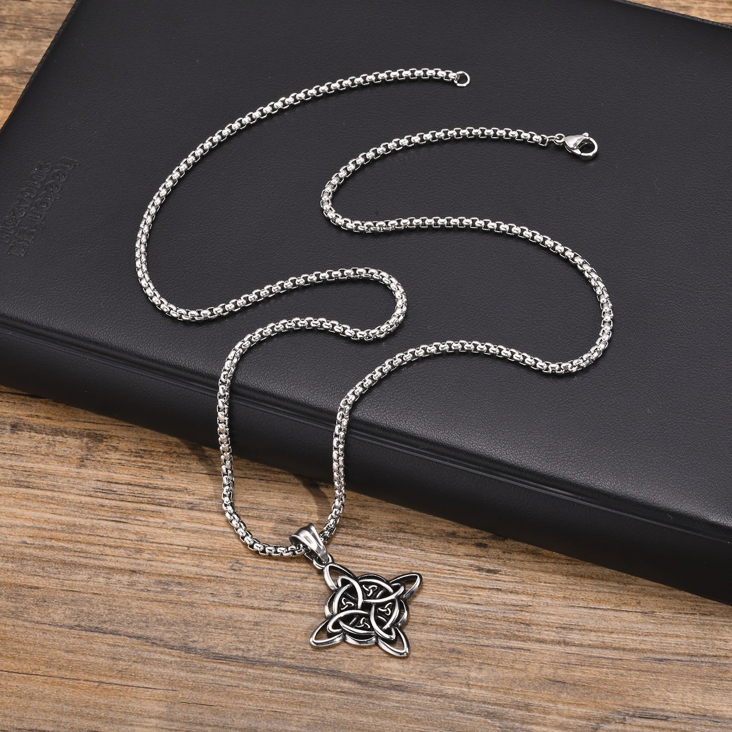 Men’s Celtic Knot Pendant Necklace – Stainless Steel Symbol of Power PN-1945
