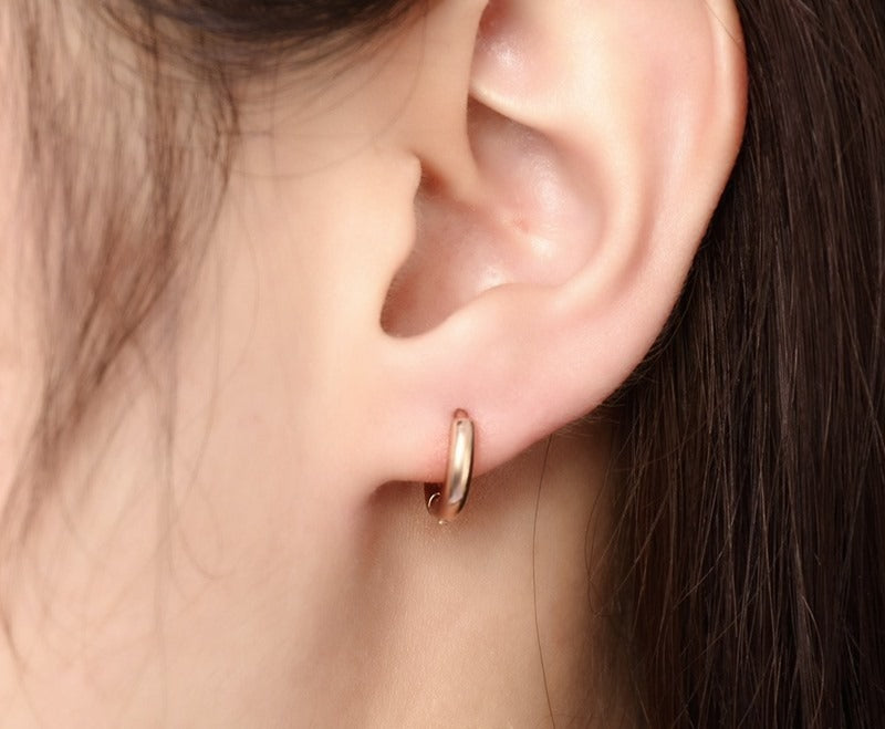 Titanium Steel Earrings – Minimalist Geometric Design with Custom Engraving EH-166