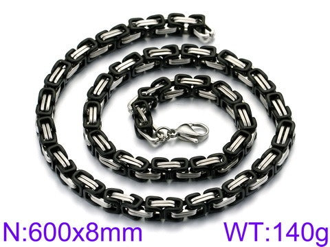 Collar llamativo de acero inoxidable estilo hip hop con cadena cubana Kemstone para hombre KS92303-Z