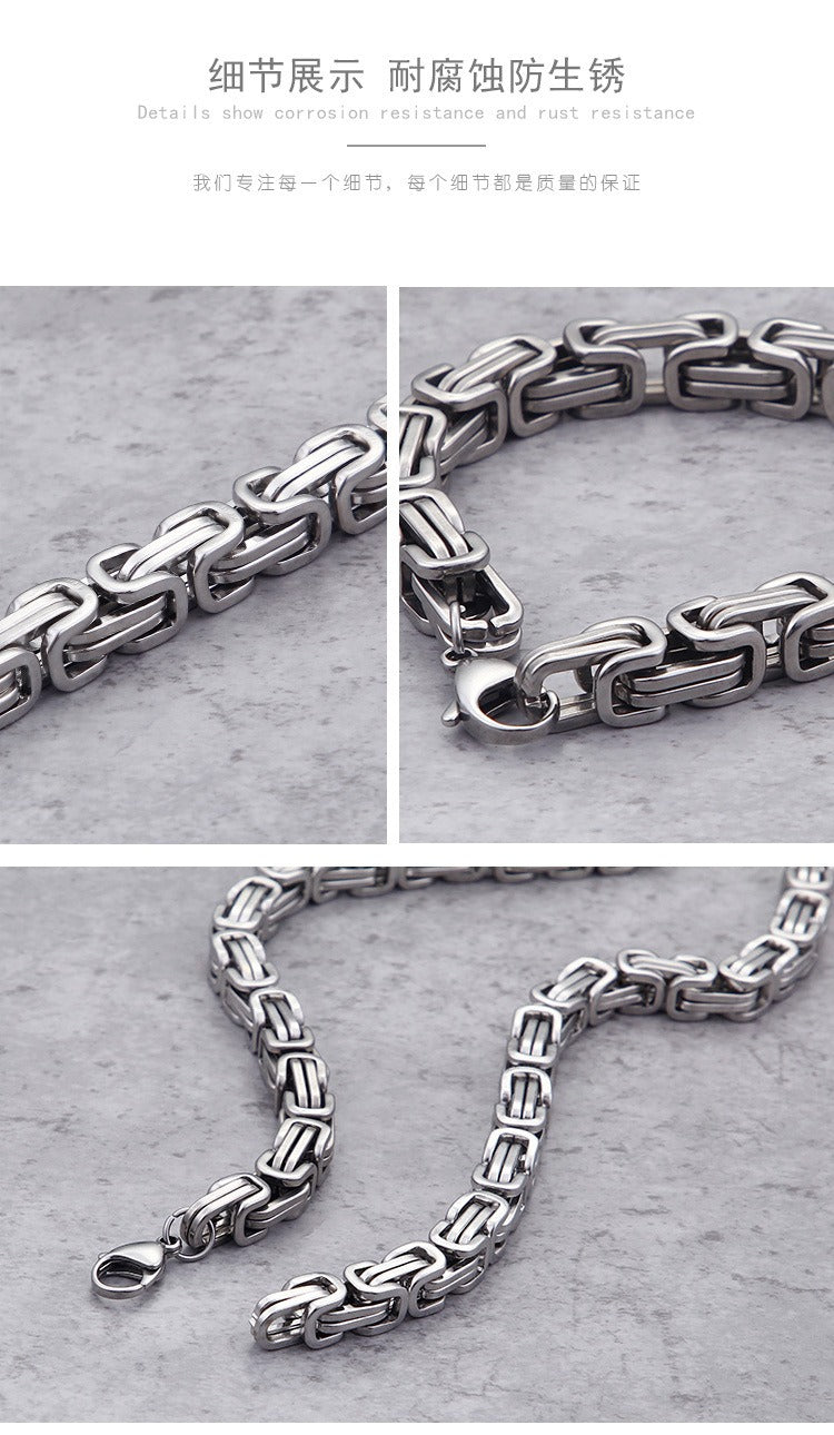Collar llamativo de acero inoxidable estilo hip hop con cadena cubana Kemstone para hombre KS92303-Z