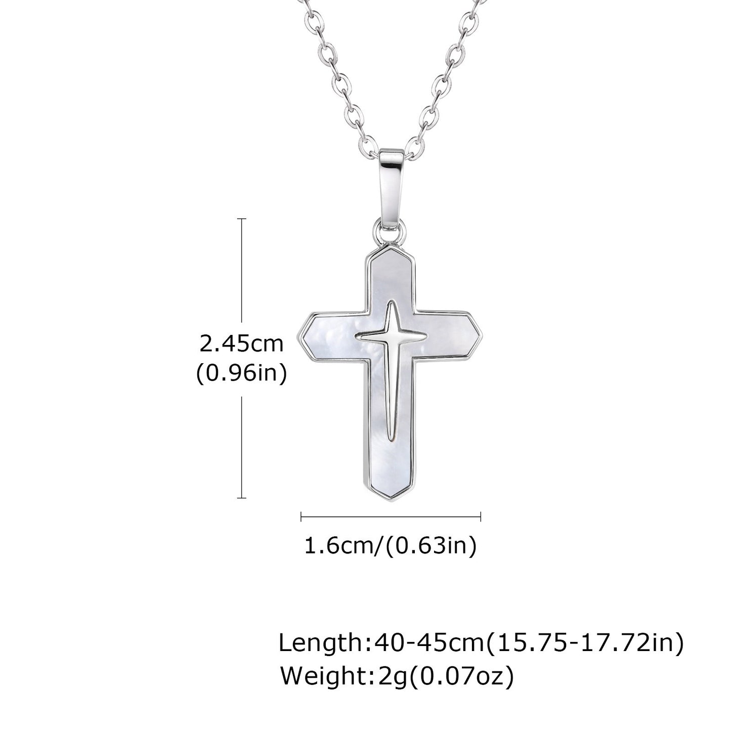 Collana con ciondolo a croce in conchiglia di rame di ispirazione vintage – Delicati gioielli boho-chic per donna PNB322