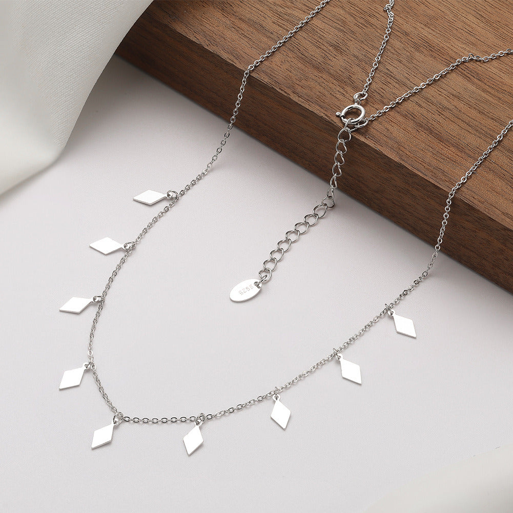 Kemstone 925 Sterling Silver Dainty Necklace – 18K Gold or Silver Plated Layered Bar Chain Choker for Women | Handmade Minimalist Jewelry A4-BQN25