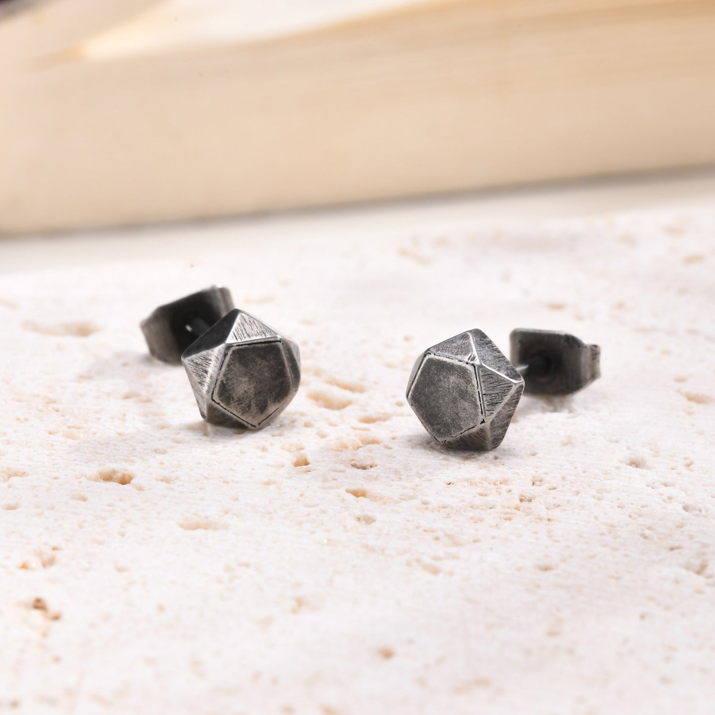 Kemstone Geometric Stainless Steel Ear Cuffs - Retro Grey Hip-hop Men's Accessories ES-530