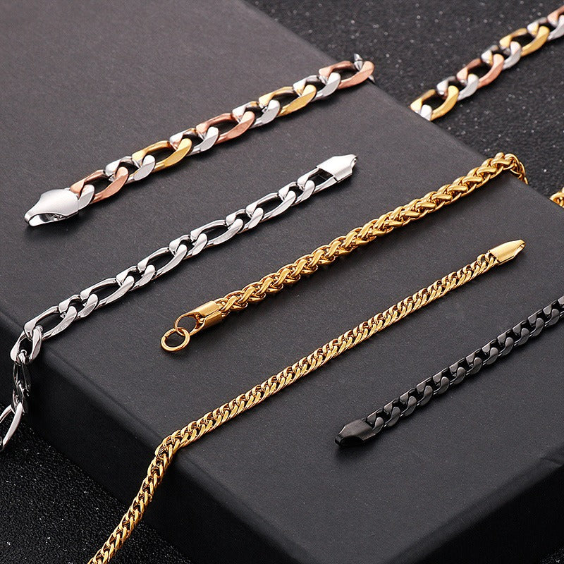 Collana in acciaio al titanio Kemstone NK Chain - Gioielli da uomo moderni KB84417-CD