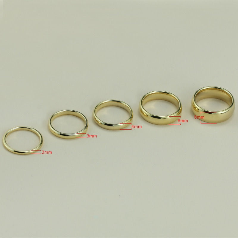 Anillo minimalista de pareja de acero de tungsteno Kemstone | Acabado liso, elegancia para el día a día TCR042