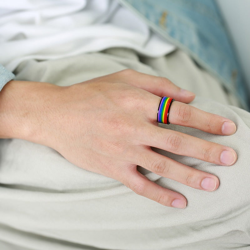 Kemstone Titanium Steel Color-Infused Ring - Modern Everyday Accessory for Bold Personal Style PR-001