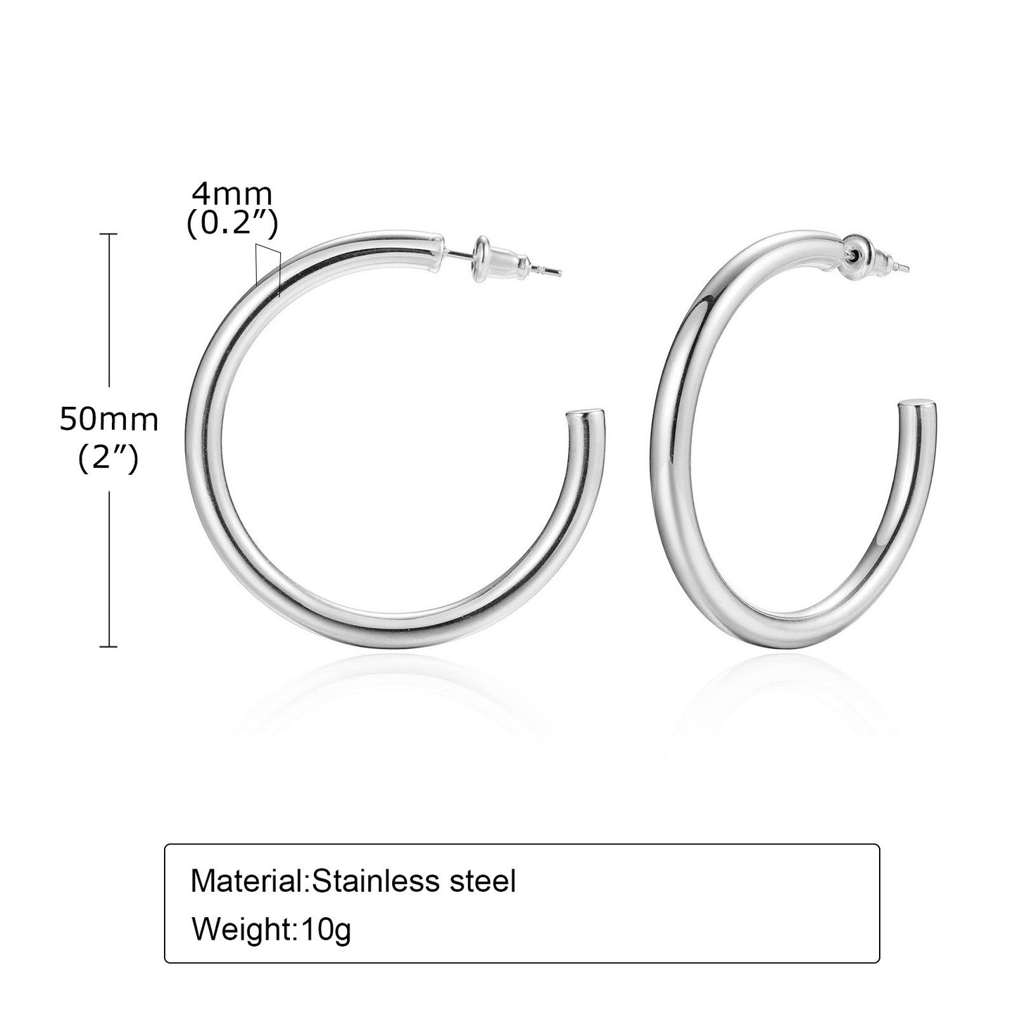 Aros de acero de titanio Kemstone de 42 mm: diseño elegante y ligero, hipoalergénicos y de uso diario EH-196