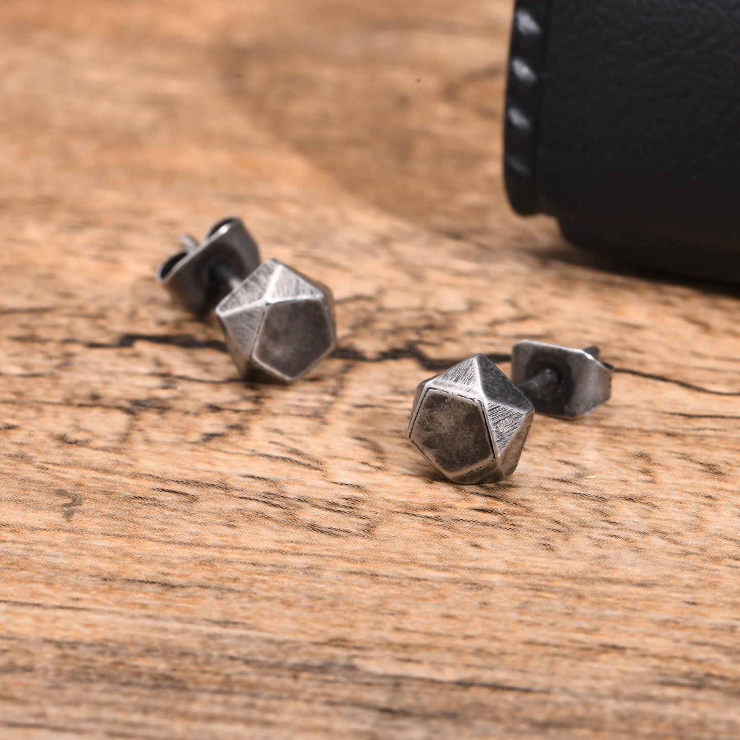 Kemstone Geometric Stainless Steel Ear Cuffs - Retro Grey Hip-hop Men's Accessories ES-530