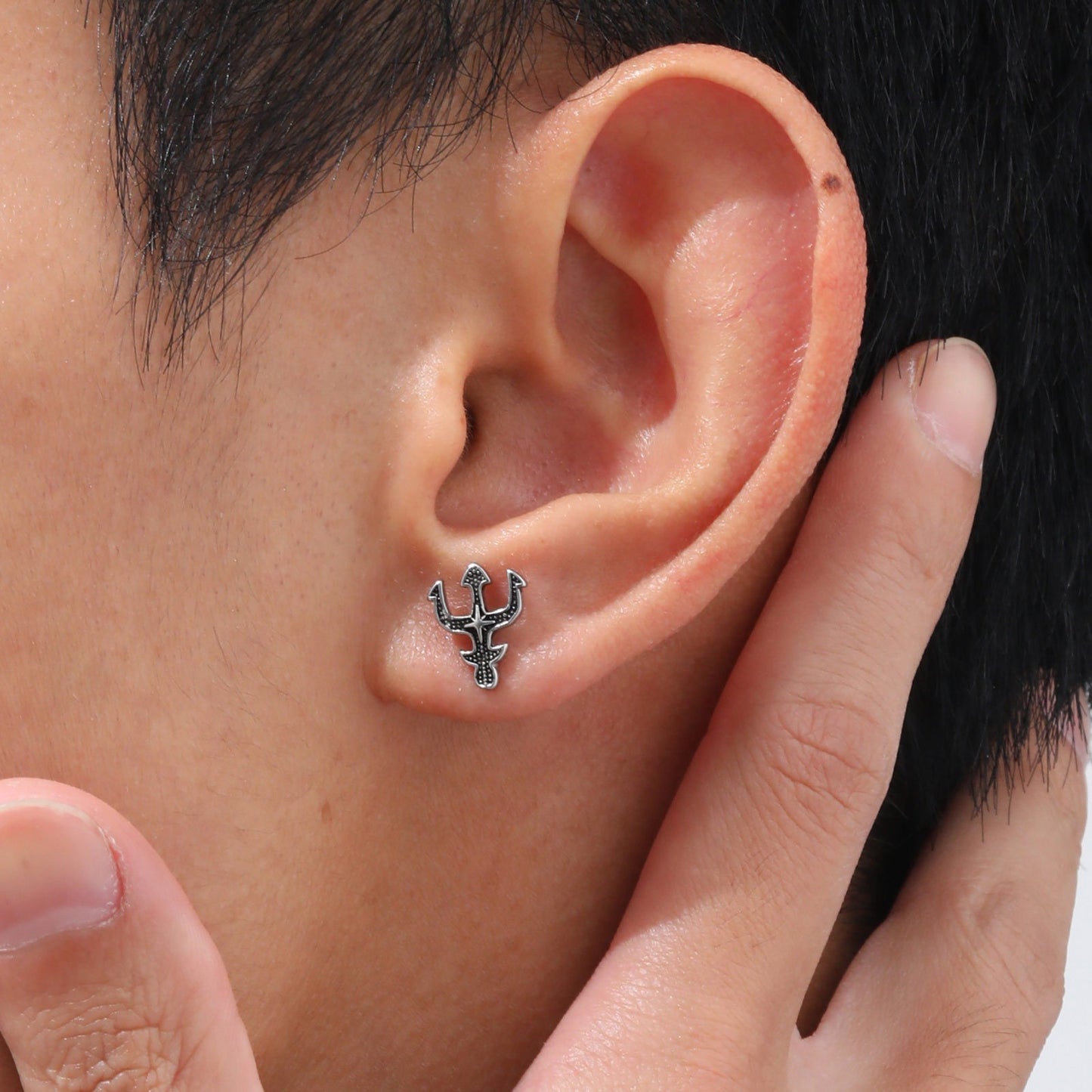 Kemstone Gothic Punk Stainless Steel Stud Earrings – Bold Vintage Edge