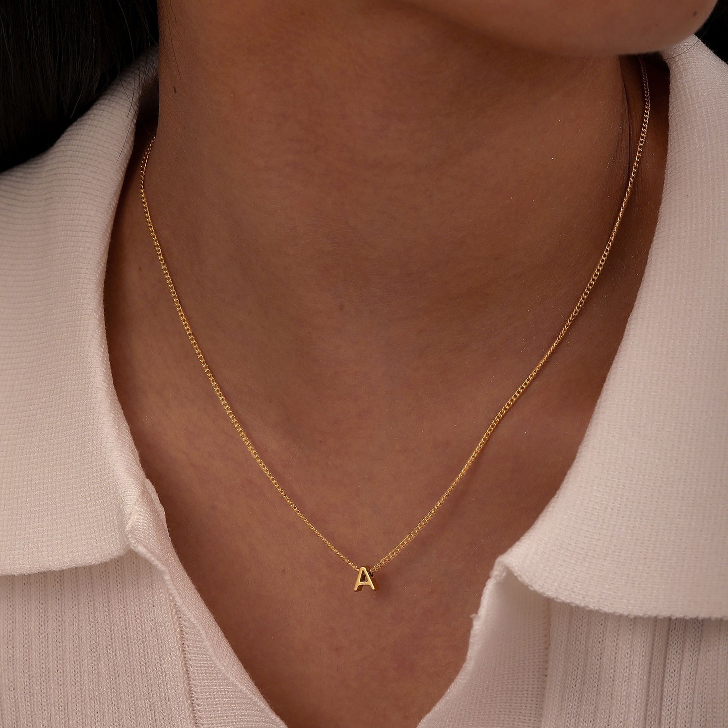 Collar Kemstone de acero inoxidable con letras hip-hop - Joyería apilable, unisex y de uso diario NC1616