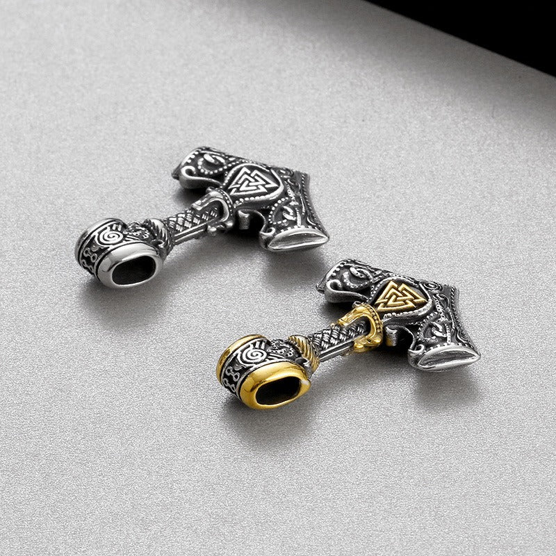 Kemstone Viking Anchor Pendant Necklace – Odin Rune Triquetra Stainless Steel Norse Jewelry KP130629-TLX