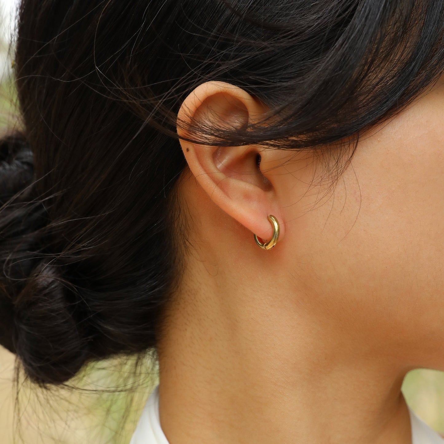 Titanium Steel Earrings – Minimalist Geometric Design with Custom Engraving EH-166