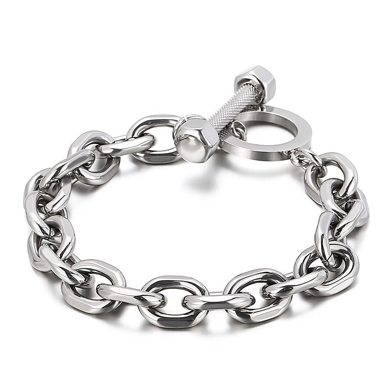 Bracciale da uomo Kemstone con bilanciere in acciaio al titanio – Forza nello stile KB94657-BD