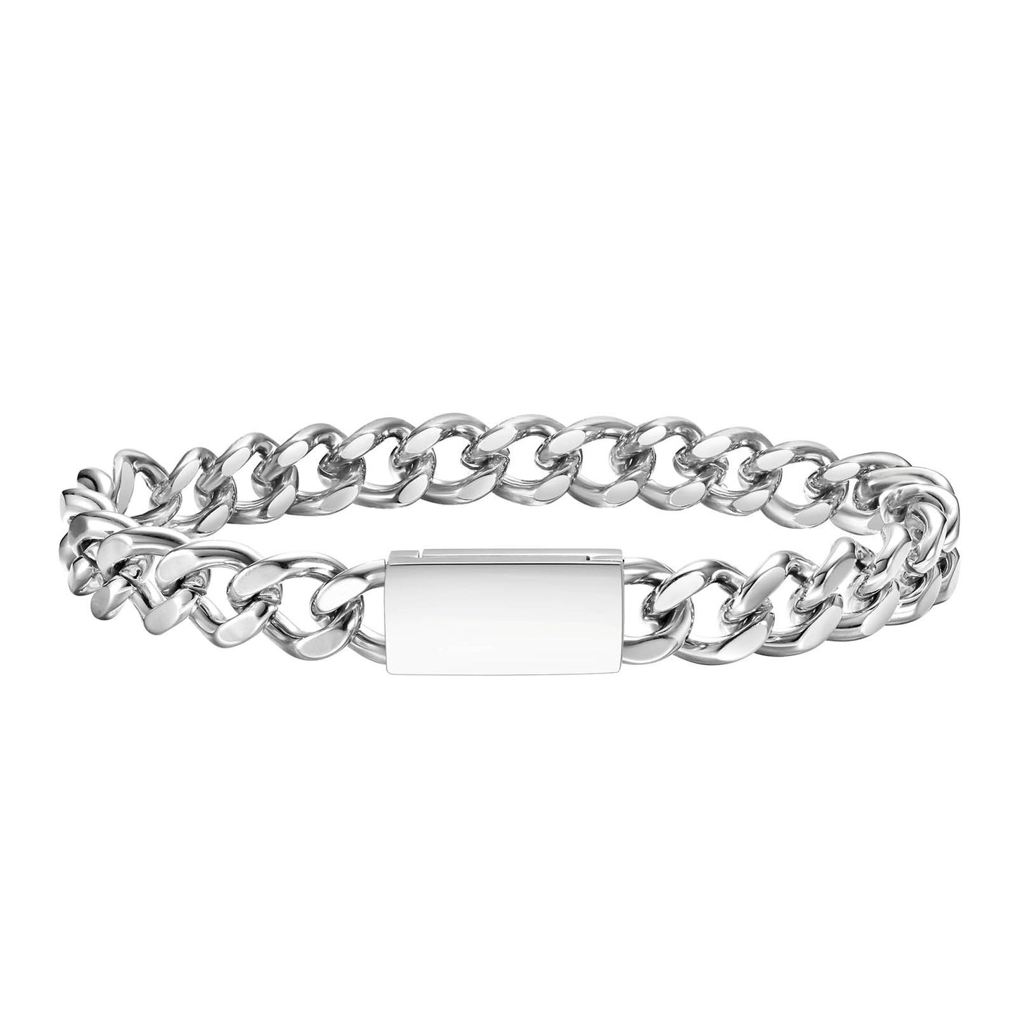 Kemstone Stainless Steel Magnetic Clasp Bracelet - Heavy-Gauge Matte Finish for Men ED-796