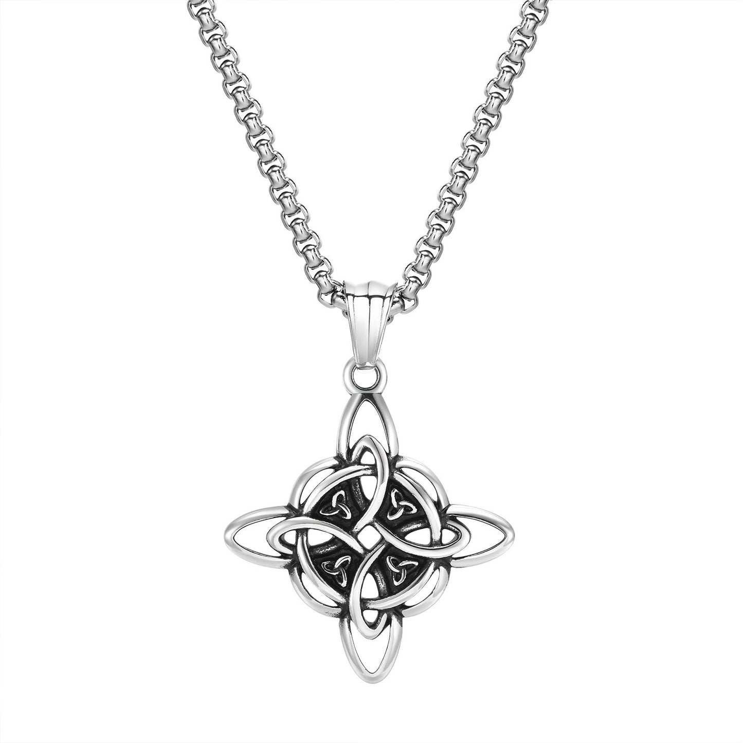 Men’s Celtic Knot Pendant Necklace – Stainless Steel Symbol of Power PN-1945