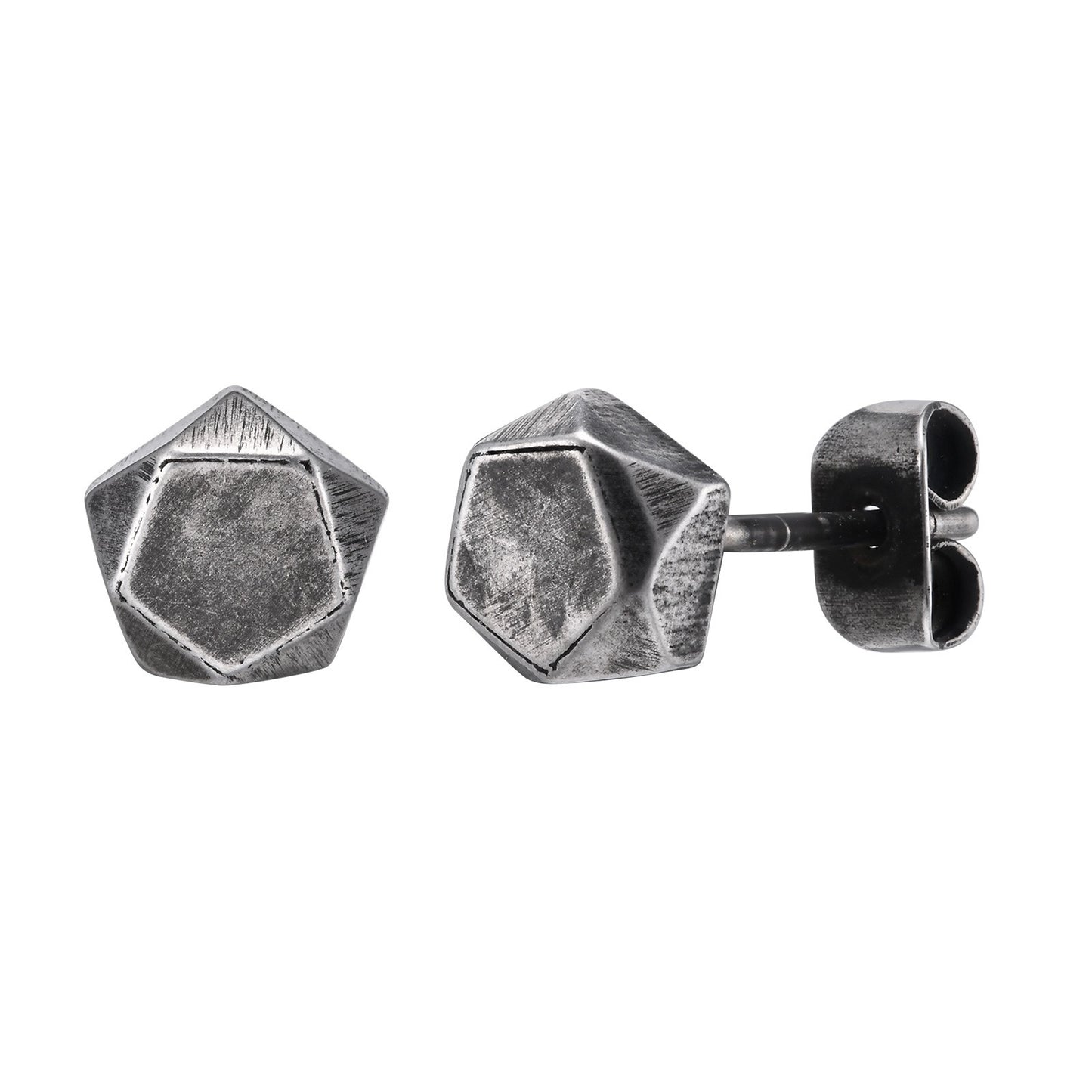 Kemstone Geometric Stainless Steel Ear Cuffs - Retro Grey Hip-hop Men's Accessories ES-530