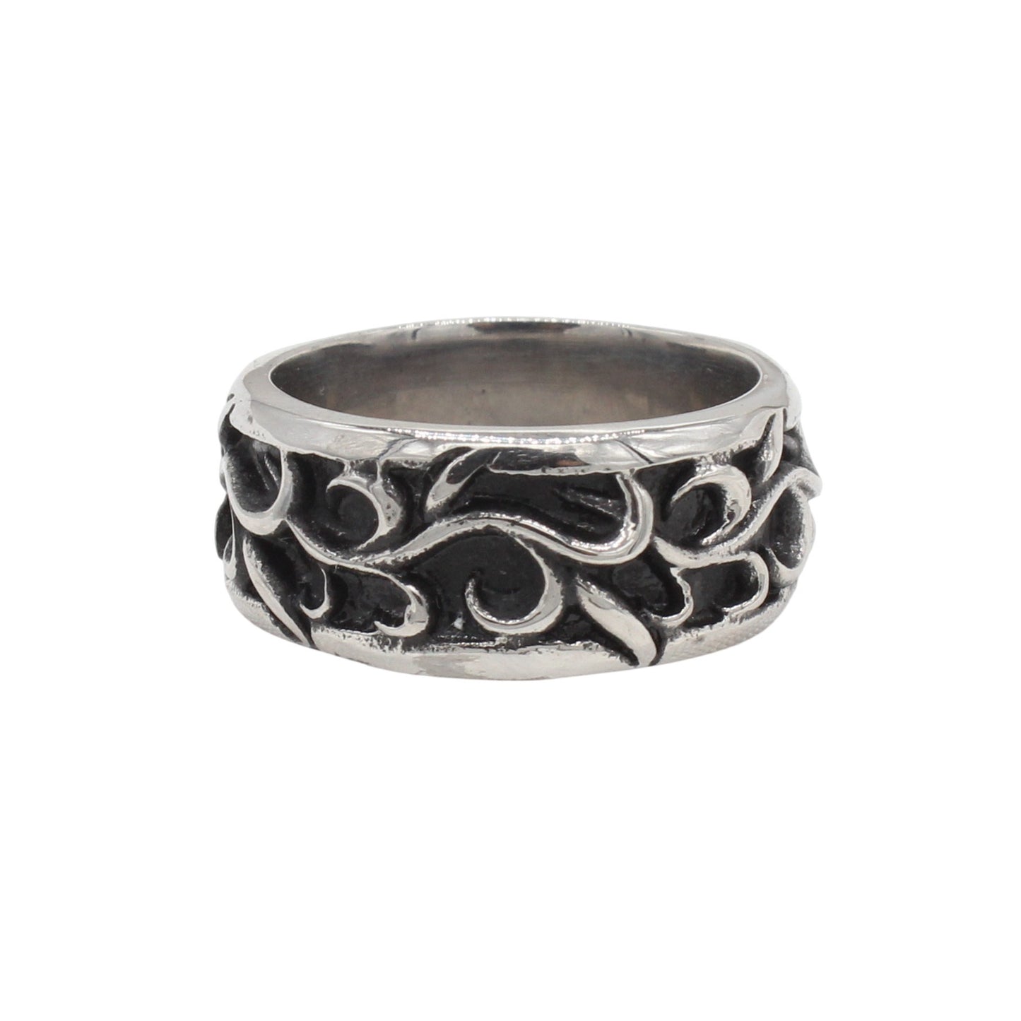 Kemstone Men’s Titanium Steel Dragon Ring – Vintage Gothic Biker Jewelry R1854
