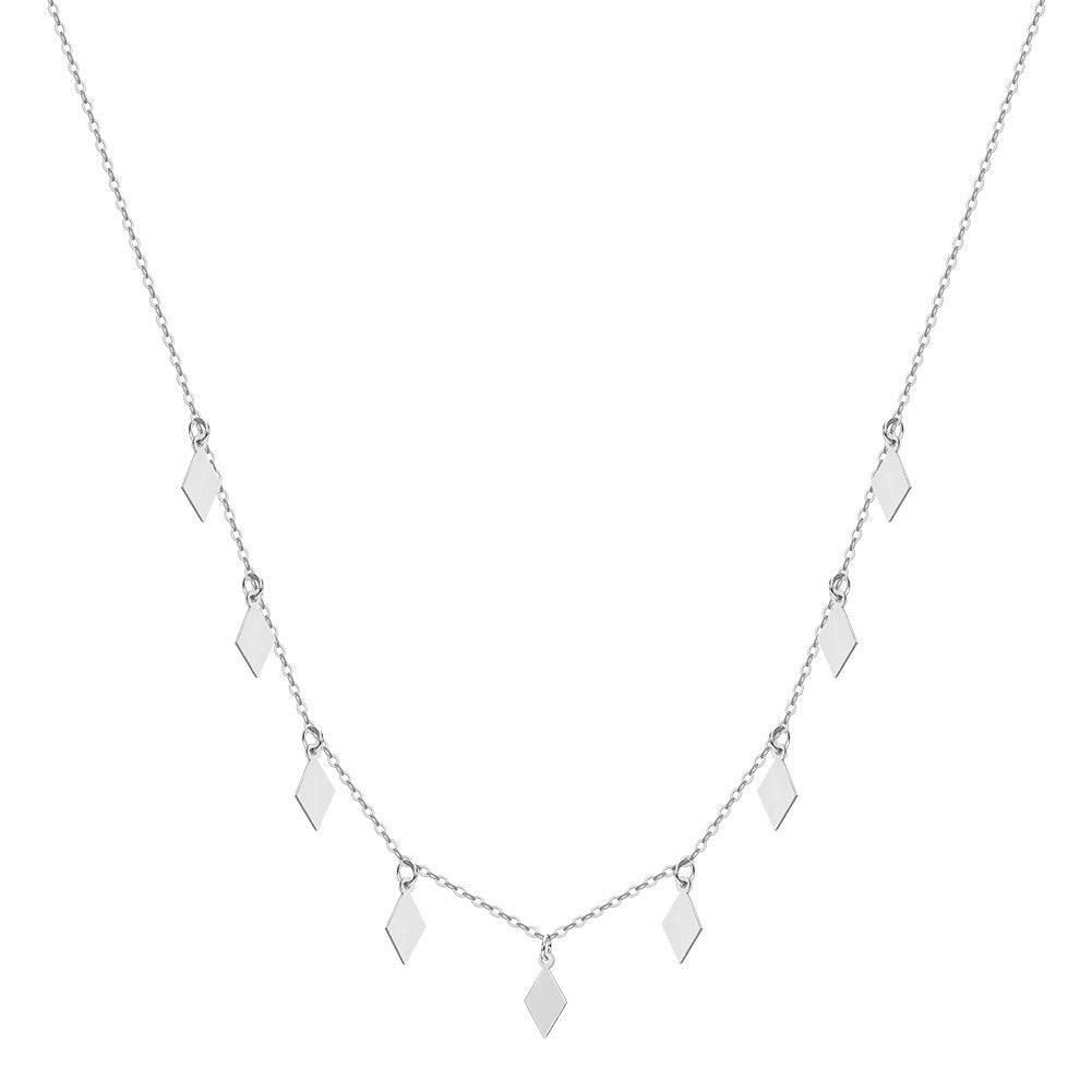 Kemstone 925 Sterling Silver Dainty Necklace – 18K Gold or Silver Plated Layered Bar Chain Choker for Women | Handmade Minimalist Jewelry A4-BQN25