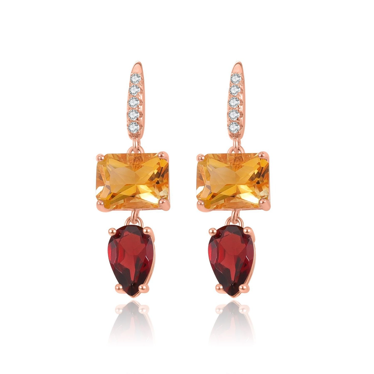Kemstone Moss Agate & Peridot Drop Earrings – Vintage 925 Sterling Silver with Gold Plating, 2.5cm Dangle T7-OL1343E