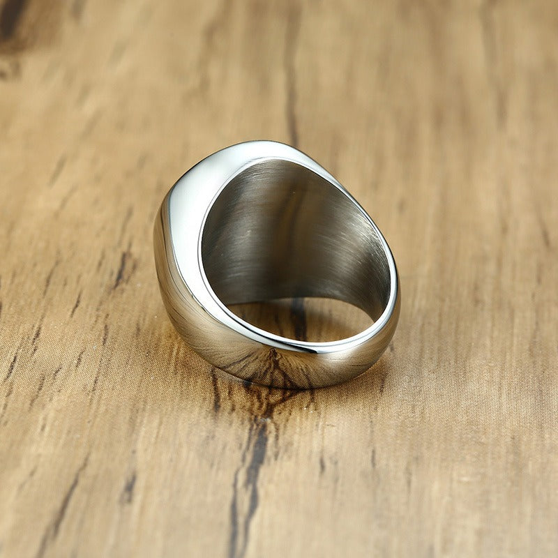 Kemstone Titanium Steel Cremation-Inspired Ring – Minimalist Closure Durable Band RC-443