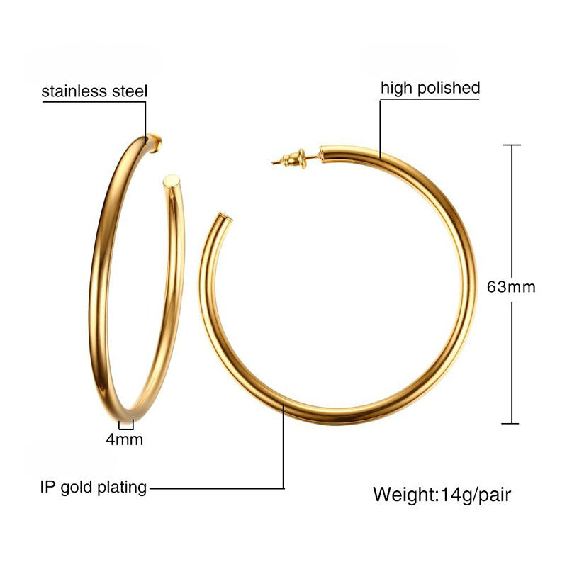 Aros de acero de titanio Kemstone de 42 mm: diseño elegante y ligero, hipoalergénicos y de uso diario EH-196