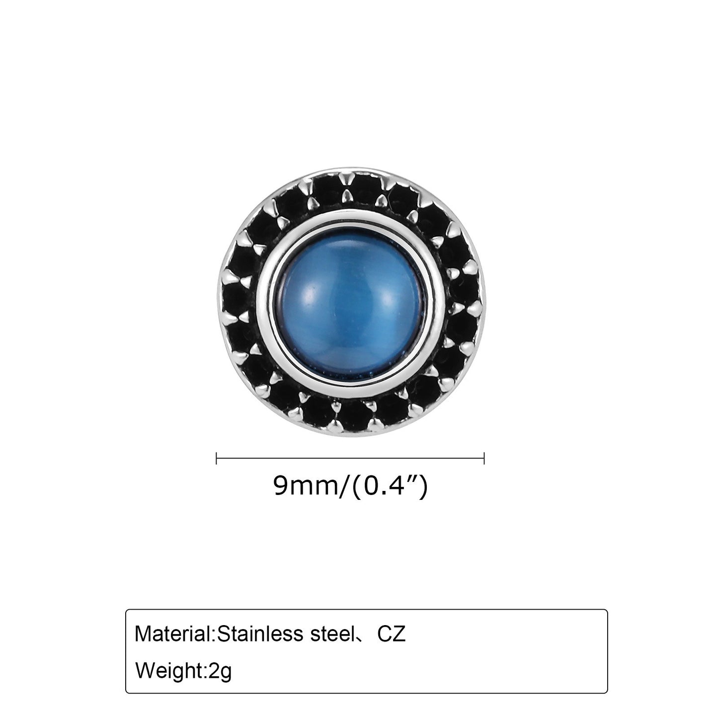 Kemstone Men’s Stainless Steel Punk Gear Stud Earrings ES-575