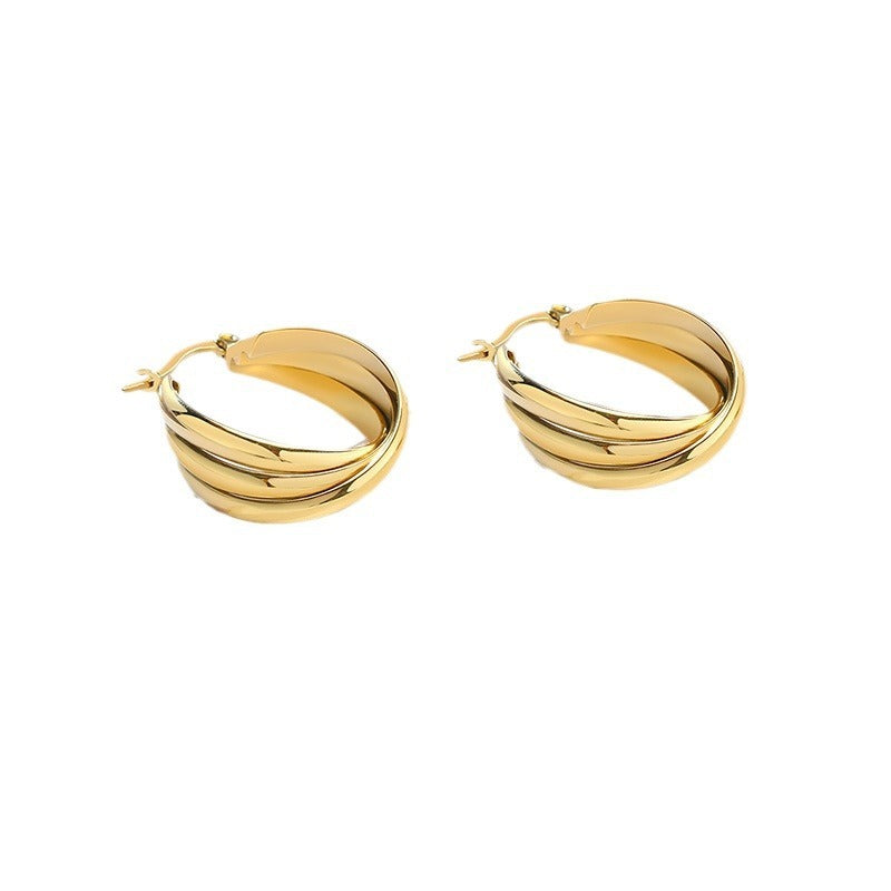 Pendientes de acero y titanio Kemstone - Diseño minimalista EH-058