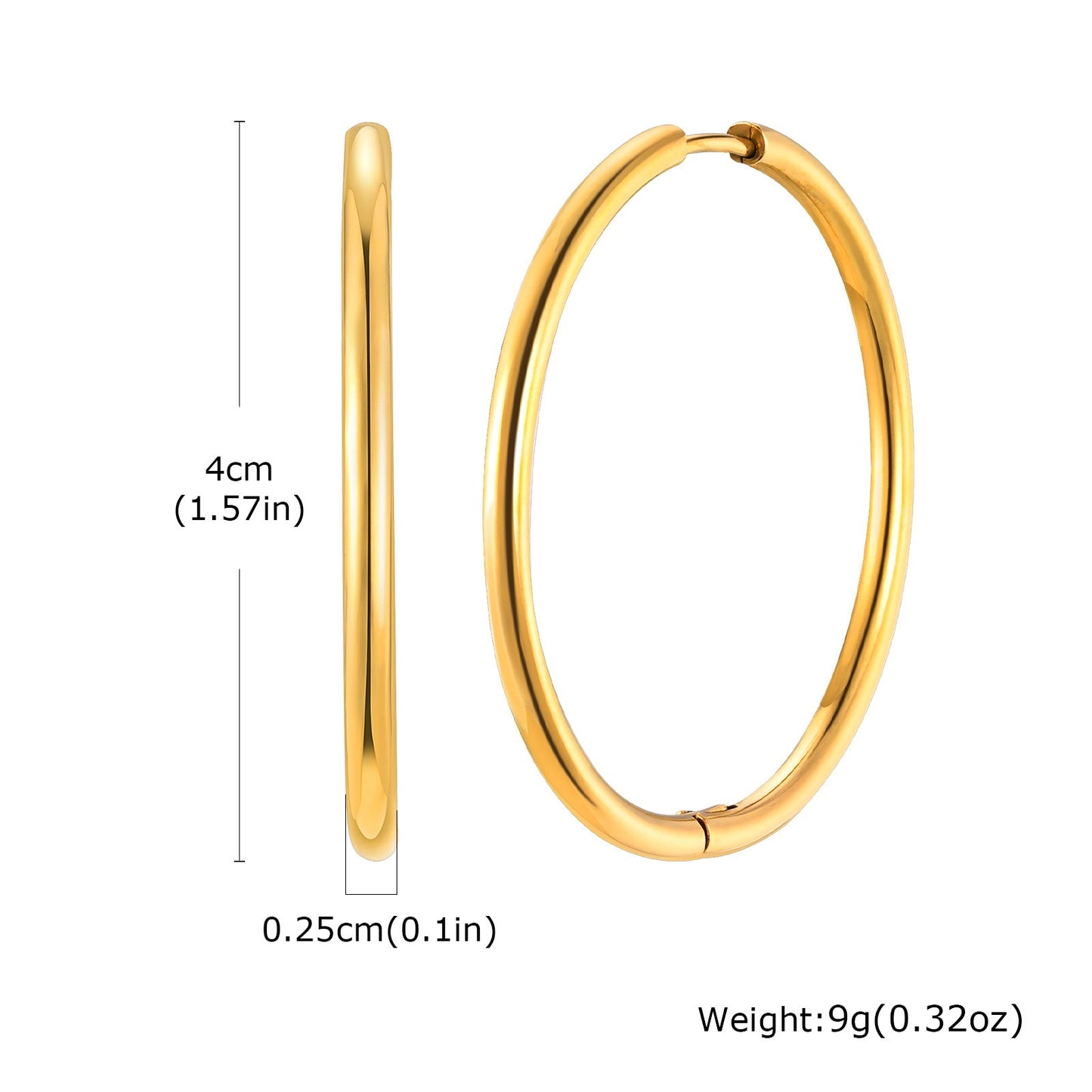 Titanium Steel Earrings – Minimalist Geometric Design with Custom Engraving EH-166