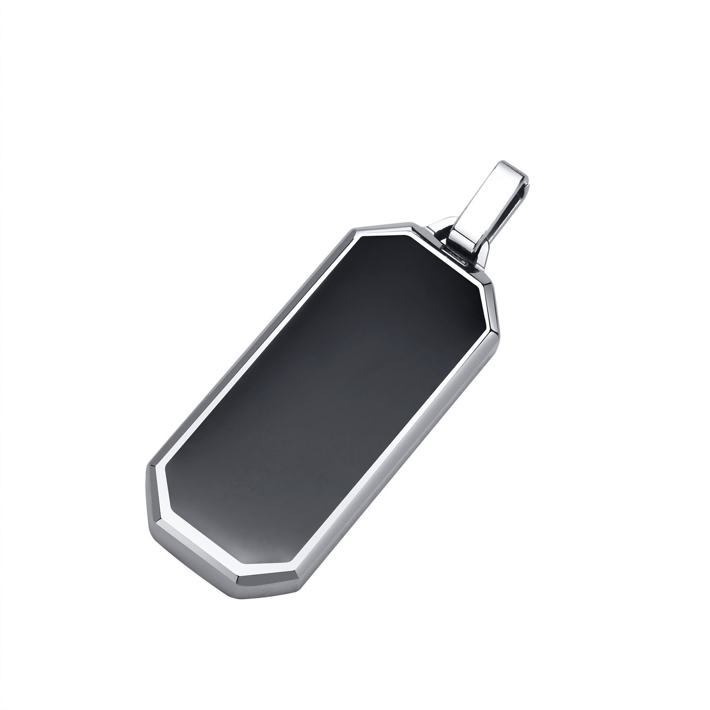 Men’s Stainless Steel Dog Tag Necklace – Geometric Minimalist Pendant PN-1858