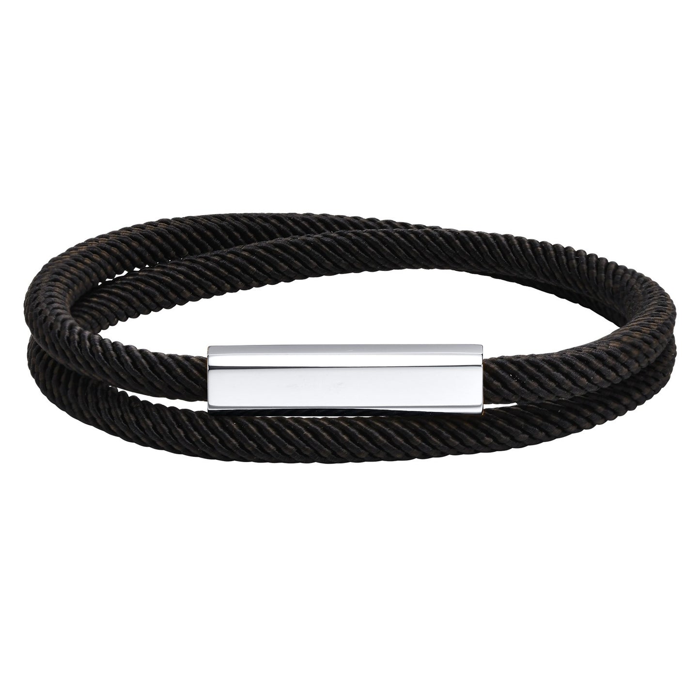Men’s Double-Layer Milan Rope Bracelet – Stainless Steel Magnetic Clasp | Minimalist Street Style BR-1449