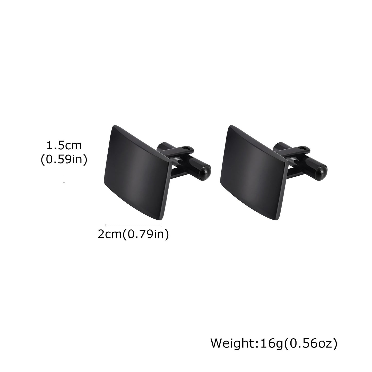 Kemstone Men’s Stainless Steel Square Cufflinks – Silver/Gold/Black CL-057