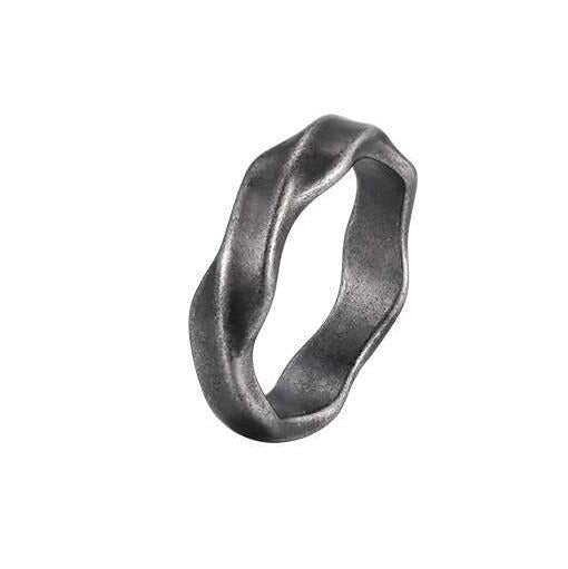 Kemstone Stainless Steel Möbius Ring – Men’s Vintage Silver Gold Band RC-727