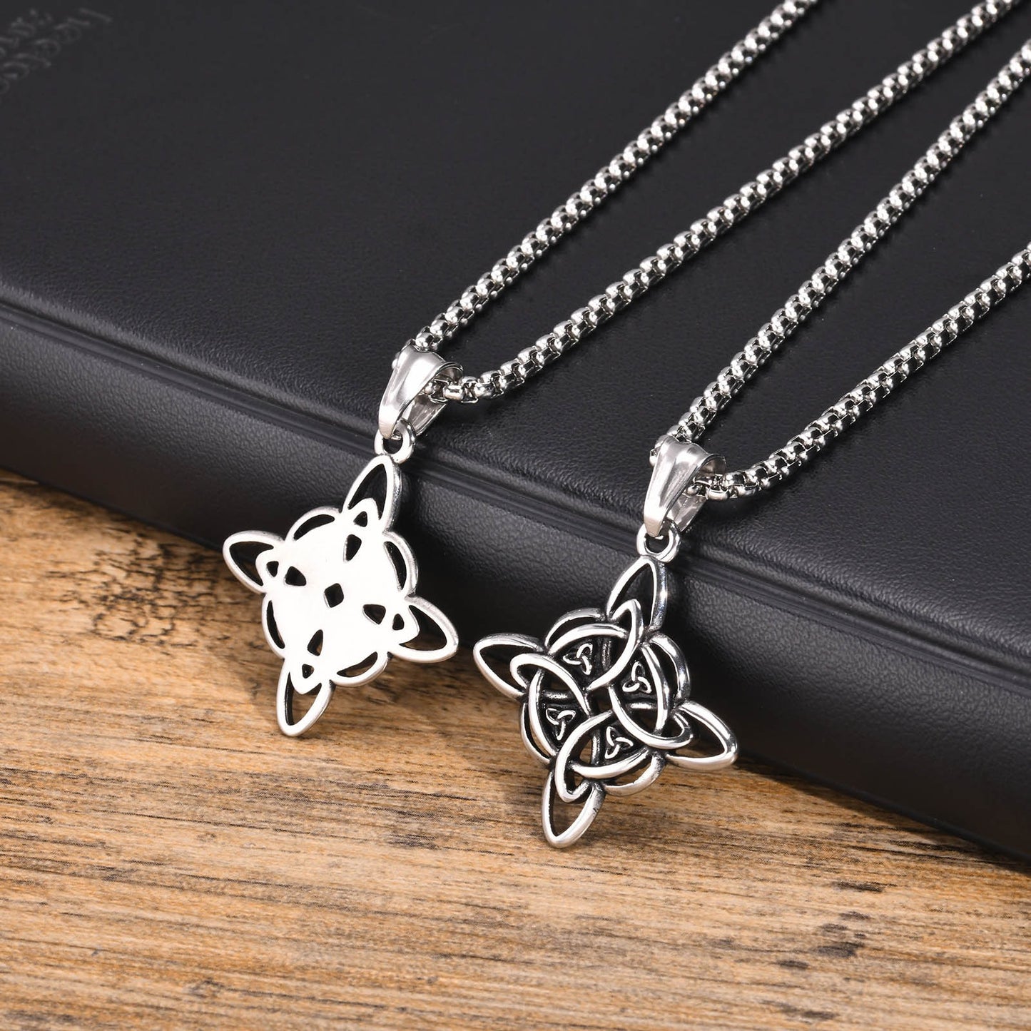 Men’s Celtic Knot Pendant Necklace – Stainless Steel Symbol of Power PN-1945