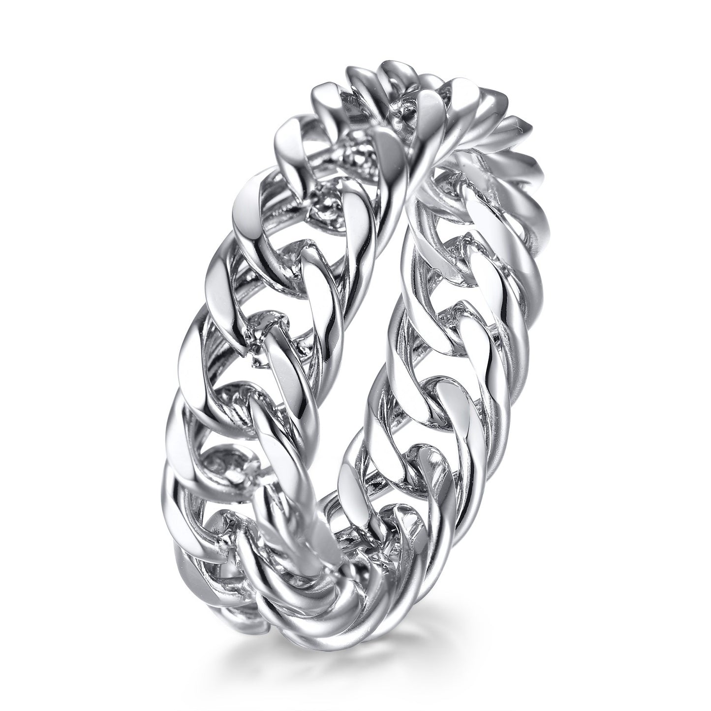Anillo de cadena elegante de acero inoxidable Kemstone: diseño unisex moderno para el día a día RC-476
