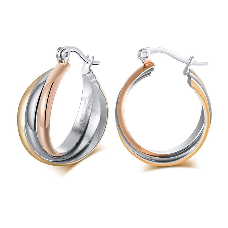 Pendientes de acero y titanio Kemstone - Diseño minimalista EH-058