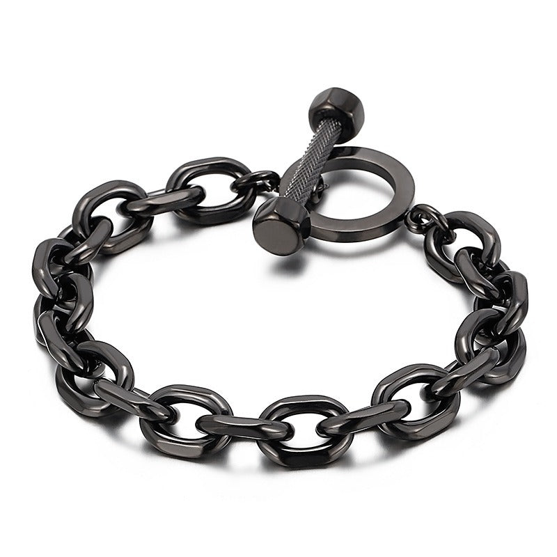 Bracciale da uomo Kemstone con bilanciere in acciaio al titanio – Forza nello stile KB94657-BD