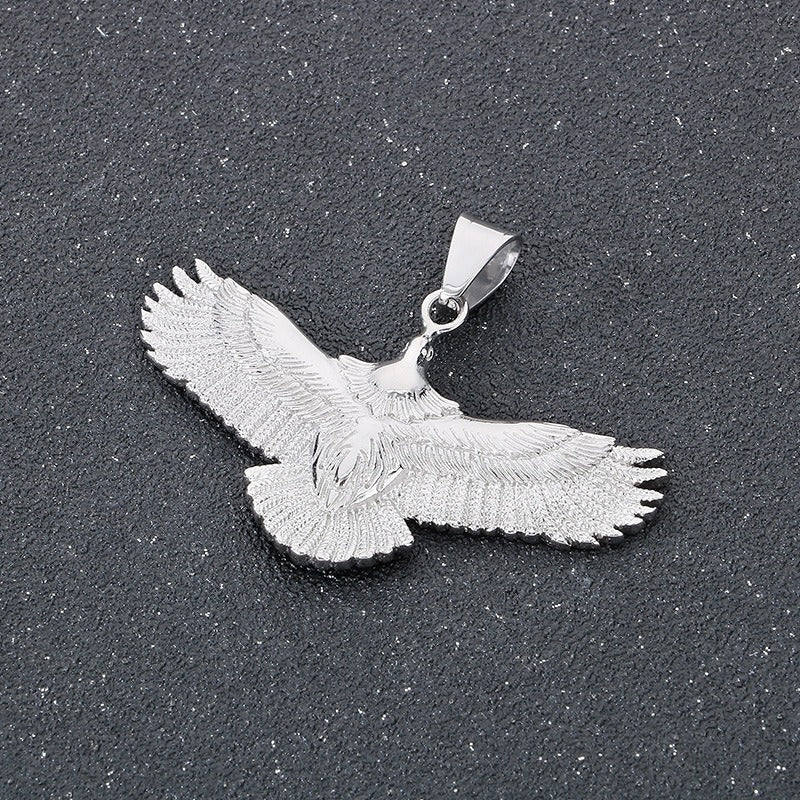 Kemstone Eagle Wingspan Pendant Necklace – 316L Stainless Steel Bold Men's Jewelry KP130928
