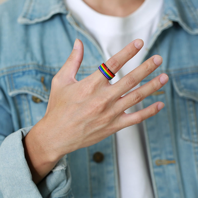 Kemstone Titanium Steel Color-Infused Ring - Modern Everyday Accessory for Bold Personal Style PR-001