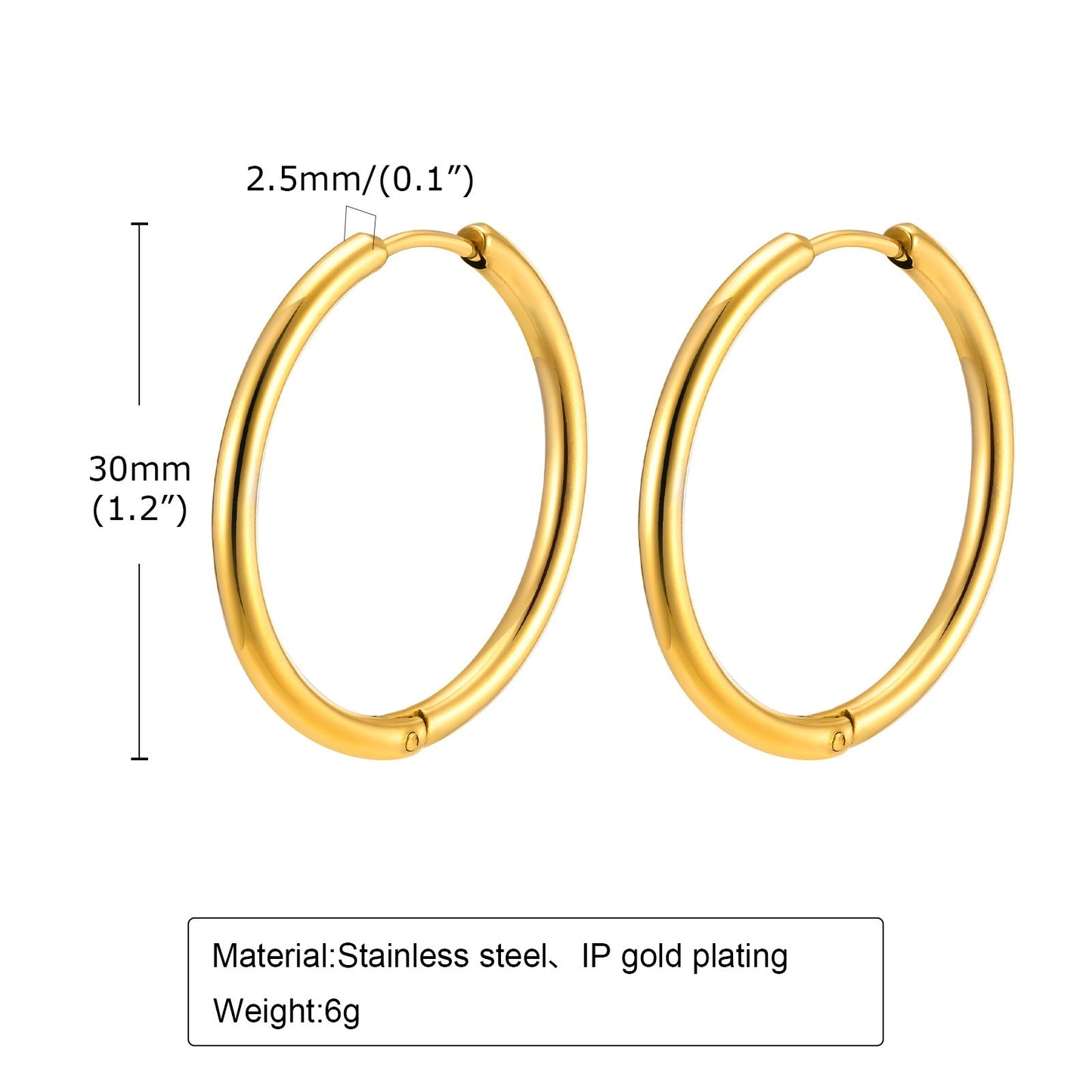 Titanium Steel Earrings – Minimalist Geometric Design with Custom Engraving EH-166