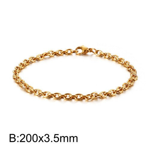 Pulsera Kemstone calada en forma de O - Joyería geométrica de acero inoxidable KB113951-Z