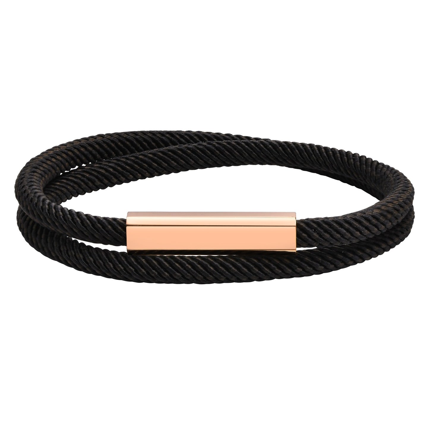 Men’s Double-Layer Milan Rope Bracelet – Stainless Steel Magnetic Clasp | Minimalist Street Style BR-1449