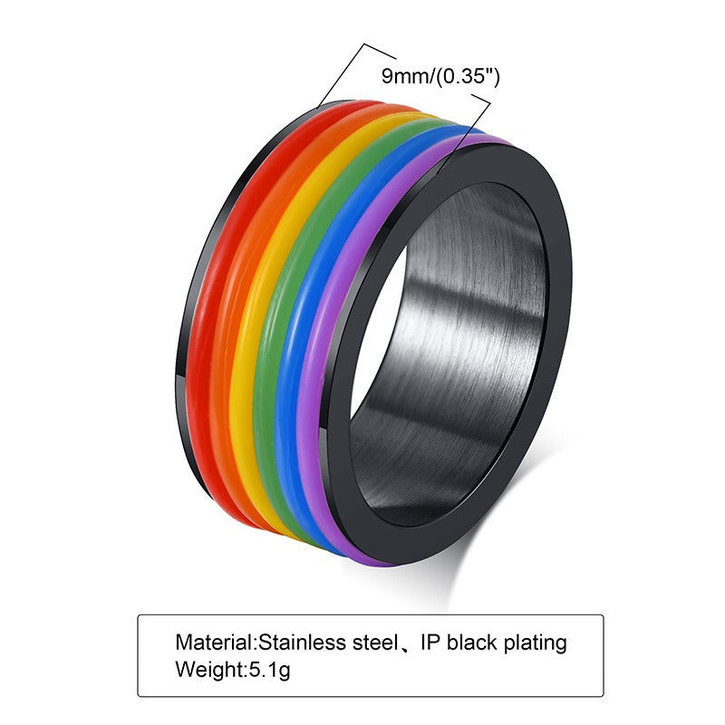 Kemstone Titanium Steel Color-Infused Ring - Modern Everyday Accessory for Bold Personal Style PR-001