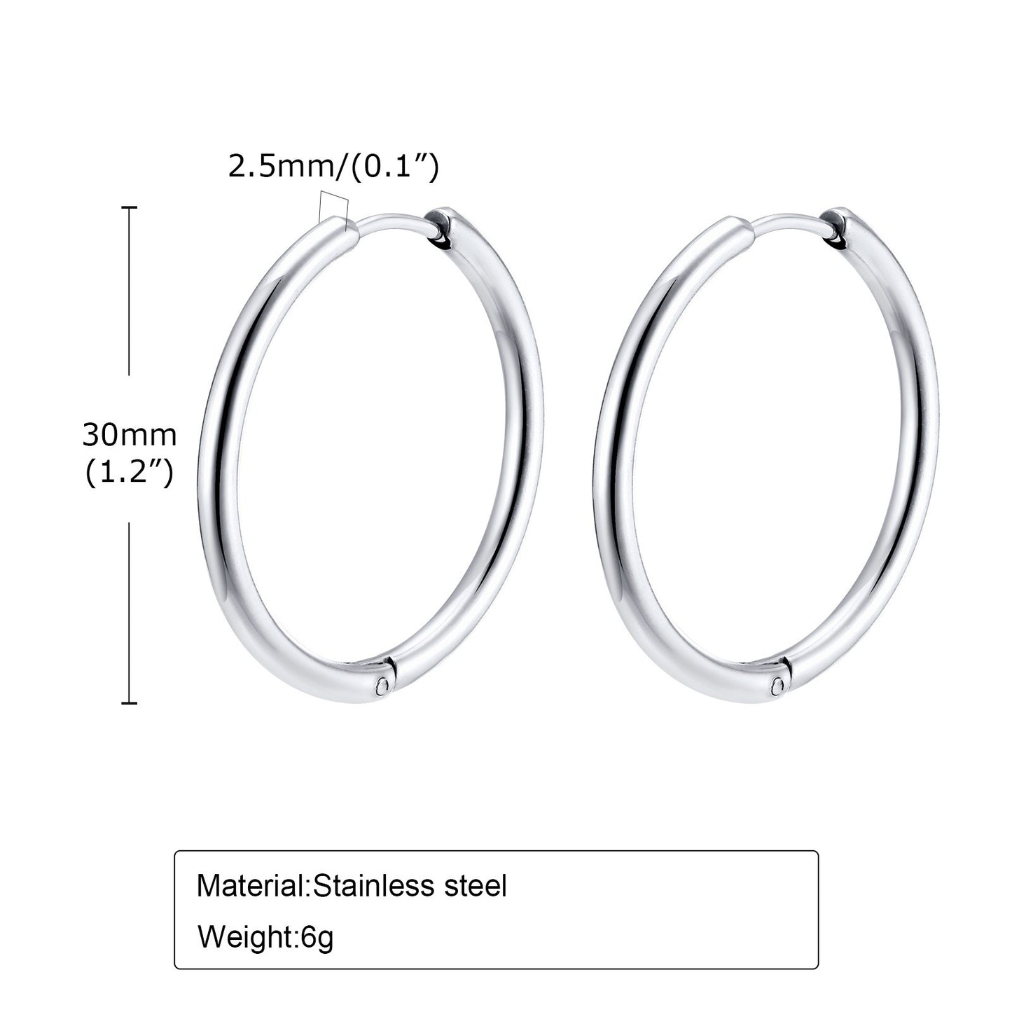 Titanium Steel Earrings – Minimalist Geometric Design with Custom Engraving EH-166
