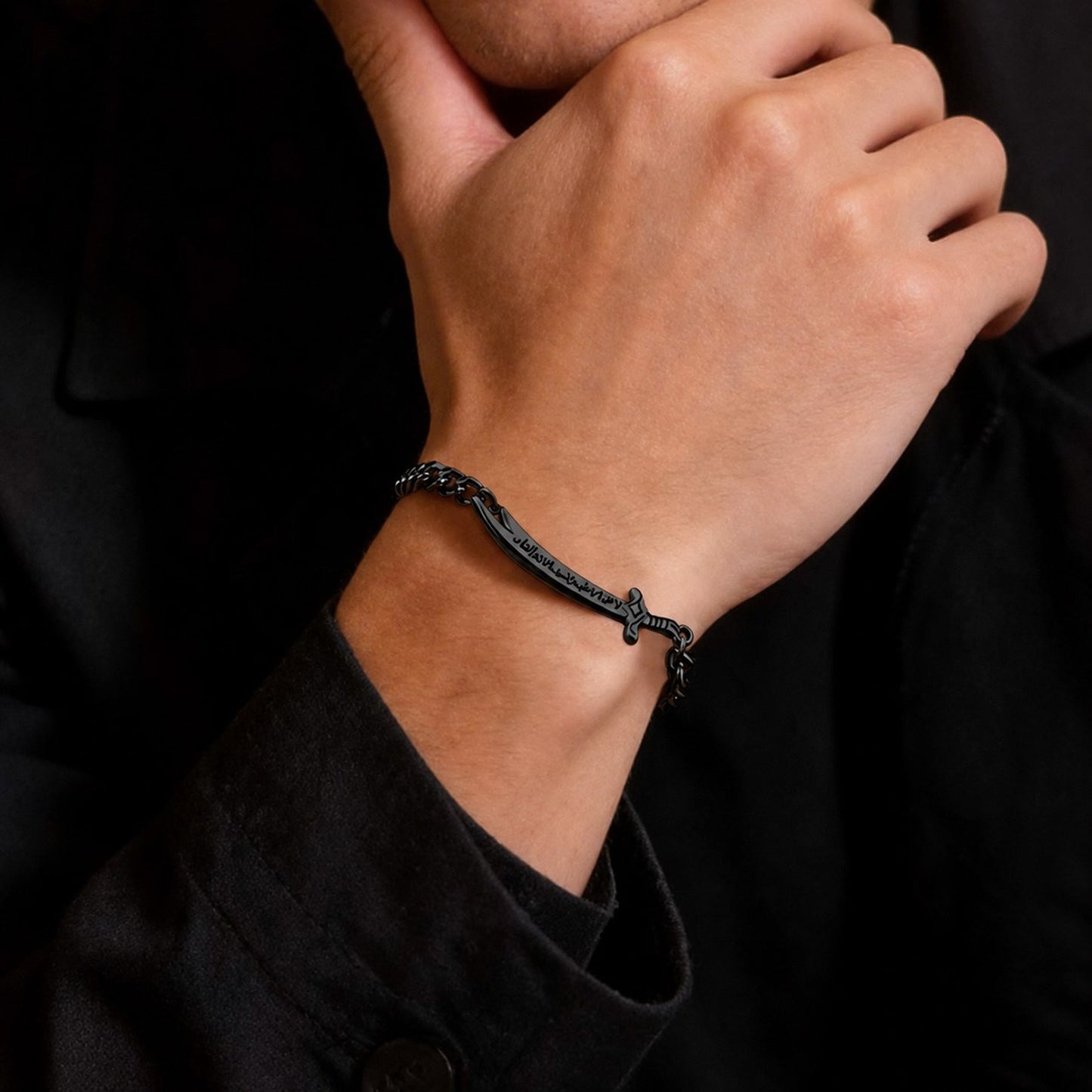 Kemstone Stainless Steel Blade Chain Bracelet for Men Cuban Link Gold Silver BR-2755