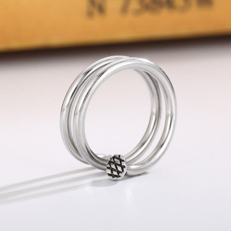 Anello Kemstone Spring da uomo - Anello in acciaio inossidabile lucido con design a forma di unghia, regalo KR104535