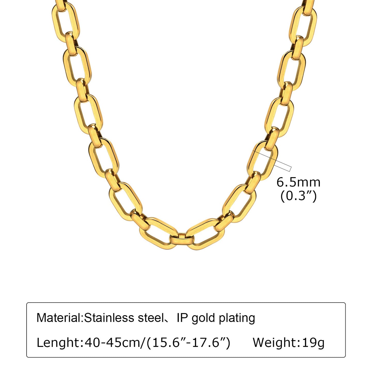Conjunto de cadena cruzada de acero inoxidable Kemstone: collar y pulsera minimalistas en tono dorado para una elegancia cotidiana BR-1763