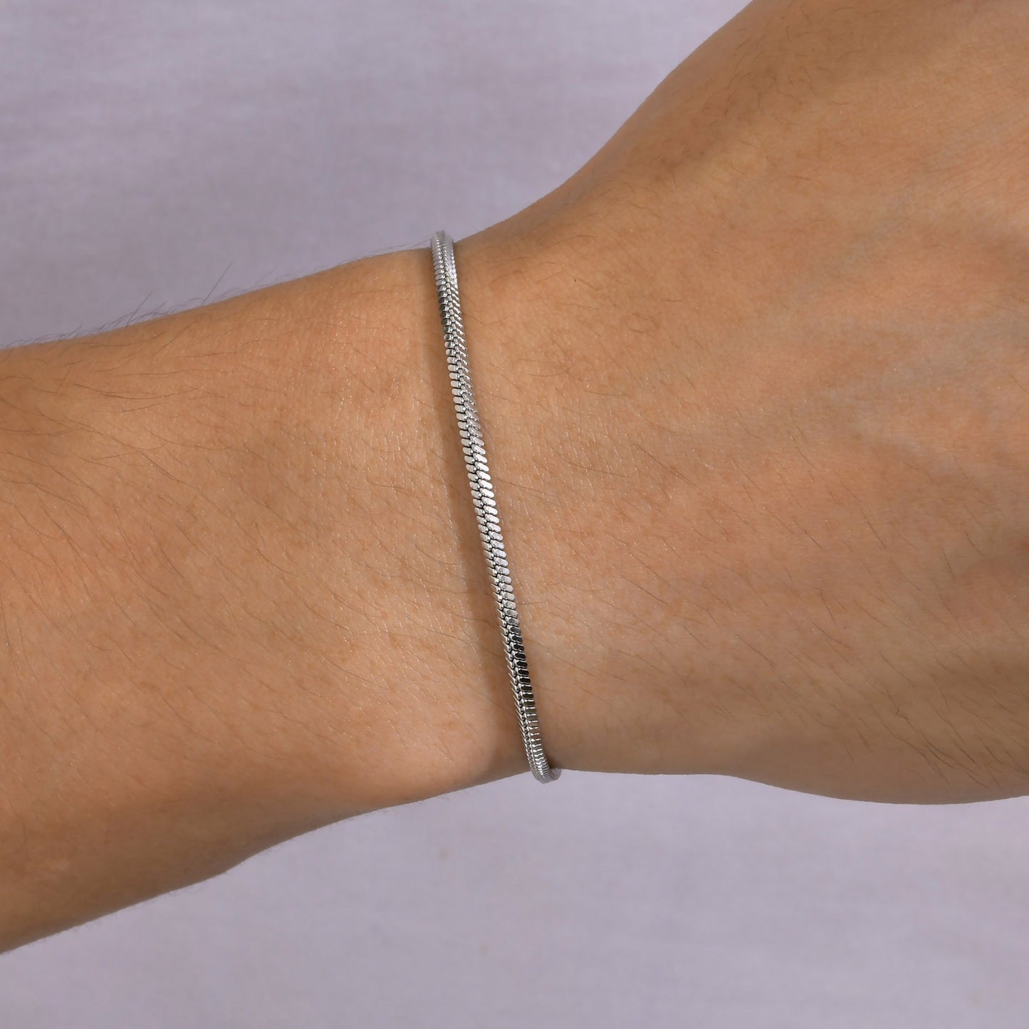 Kemstone Square Snake Chain Bracelet – Gold Stainless Steel Minimalist Men’s Jewelry BR-1498