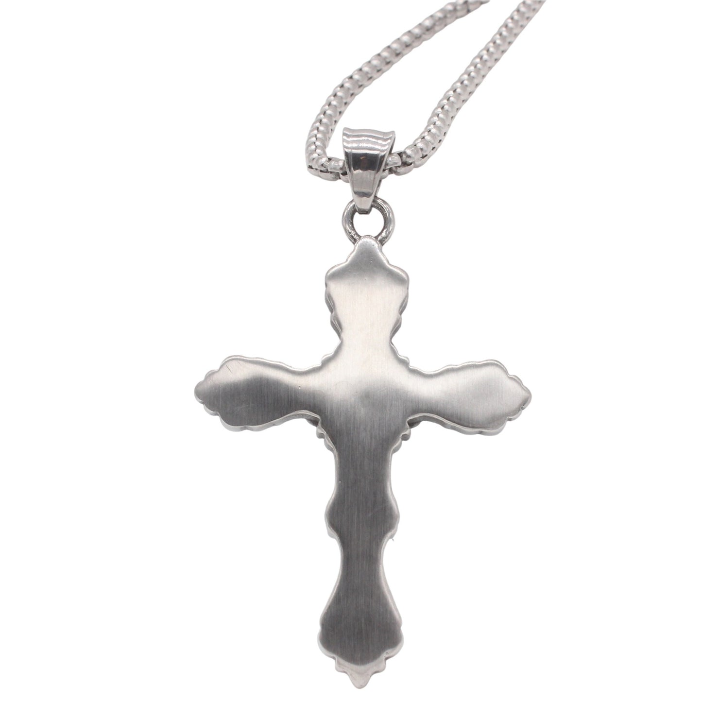 Kemstone Titanium Steel Cross Pendant Necklace for Men – Vintage Gothic Design P1530